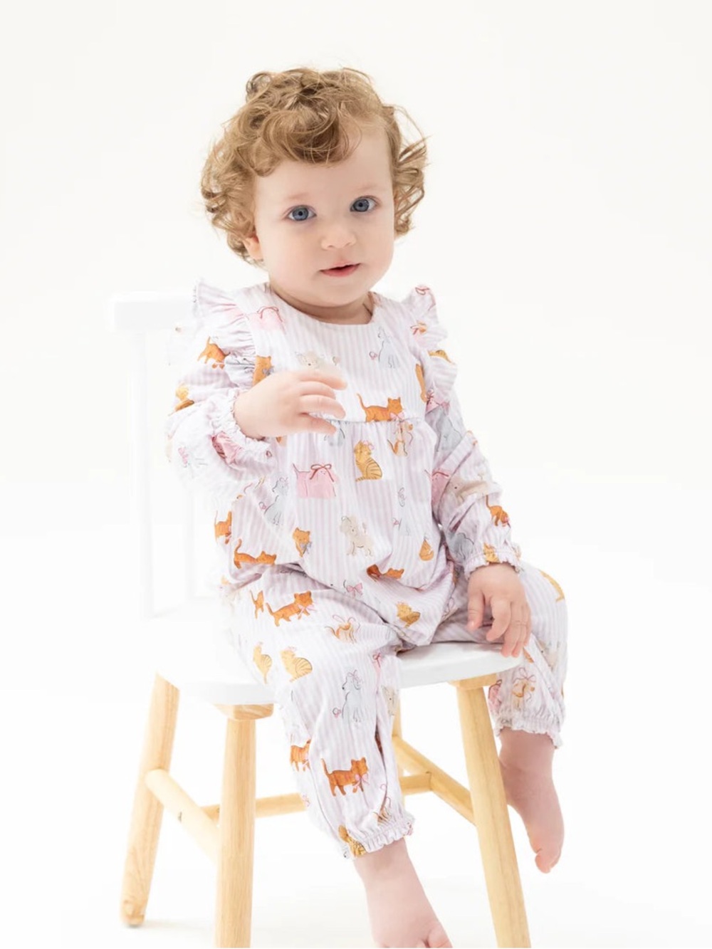 Angel Dear Fancy Pets Ruffle Romper 0-3 3-6 6-12 12-18 18-24 months - Picture 3 of 5